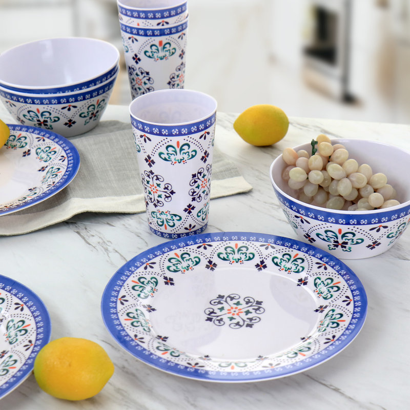 Gibson Melamine Dinnerware Set Service for 4 Wayfair